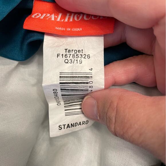 Target Opalhouse Pillow Standard Shams Set 2 Pillowcases Quilted Paisley Teal - Picture 4 of 5